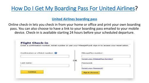 How Do i Get My Boarding For United