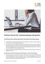 EPO Elster Client - Behördenmeldungen mit SAP heute und morgen