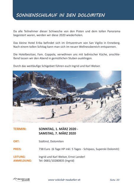 Programm 2019/2020 - Schiclub Neuhofen an der Krems