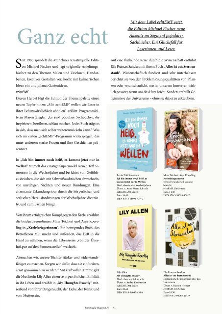 Bestseller Magazin Herbst 2019