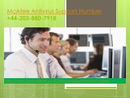 McAfee Antivirus Support Number +44-203-880-7918