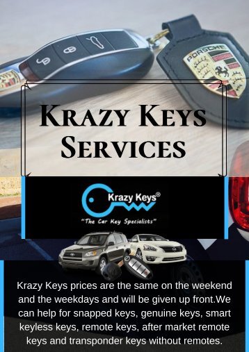 Perth Locksmith & Car Keys Replacement | Krazy Keys