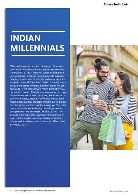 Understanding Behavioral and Trends of Millennials: Best Research Areas for future researchers: 2019 - The Indian Perspective