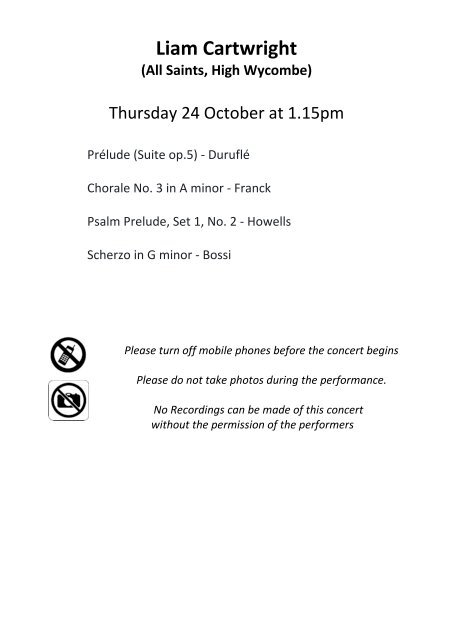 Lunchtime at Redcliffe - Free Organ Recital featuring Liam Cartwright 