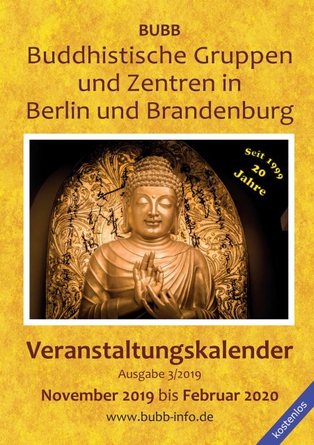 Veranstaltungskalender buddhistischer Gruppen und Zentren in Berlin und Brandenburg (BUBB)