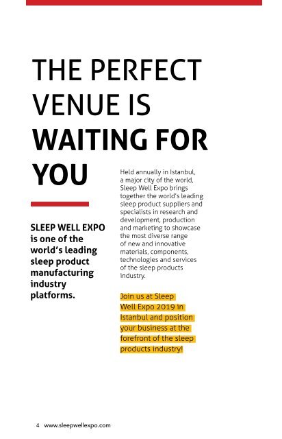 Sleep Well Expo Eylül 2019