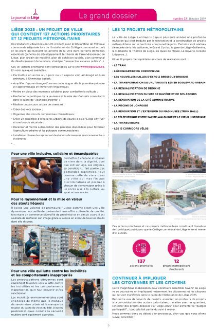 Votre Journal de Liège du mois d'octobre 2019