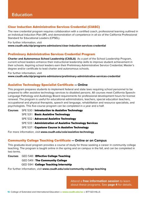 Spring 2020 CSUDH Extended Education Catalog (Interactive)