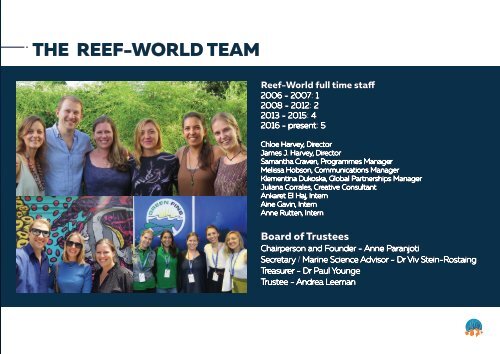 The Reef-World Foundation Annual Report 2018-19