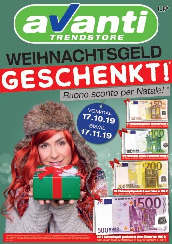 Weihnachtsgeld geschenkt