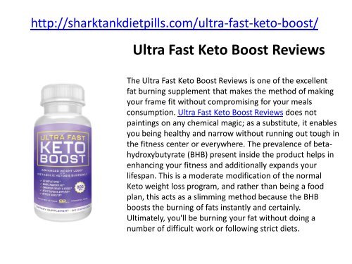 Ultra Fast Keto Boost Reviews