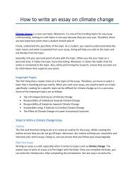 How to write an essay on climate change