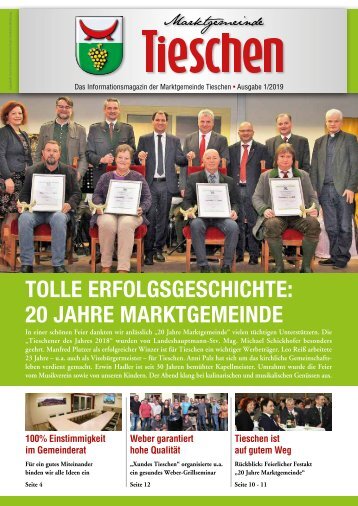 Gemeindezeitung Marktgemeinde Tieschen - Ausgabe 01/2019