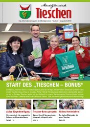 Gemeindezeitung Marktgemeinde Tieschen - Ausgabe 02/2019