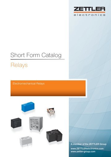 ZETTLER electronics Relay Short Form Catalog 10.18