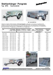 Stahlanhänger Pongratz Typ EPA feuerverzinkt - Mietlift.ch