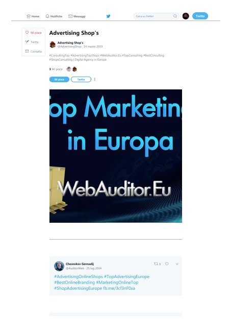 Advertising Best European #WebAuditor.Eu Marketing Top Shop's
