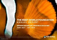 The Reef-World Foundation Annual Report 2017-18