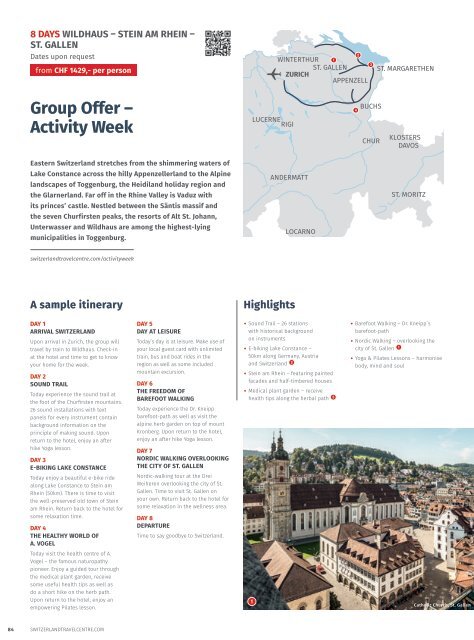 Switzerland Travel Centre - Summer Brochure 2020