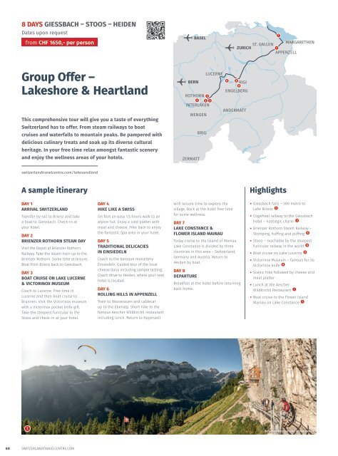 Switzerland Travel Centre - Summer Brochure 2020