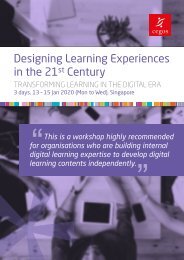 Designing Learning Experiences in the 21st Century