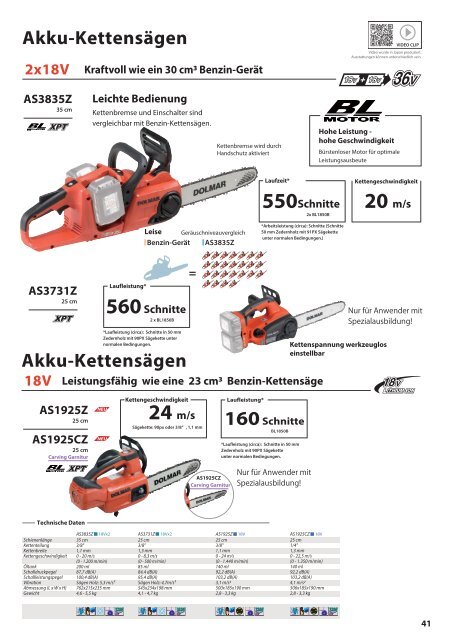 Dolmar Herbstkatalog 2019