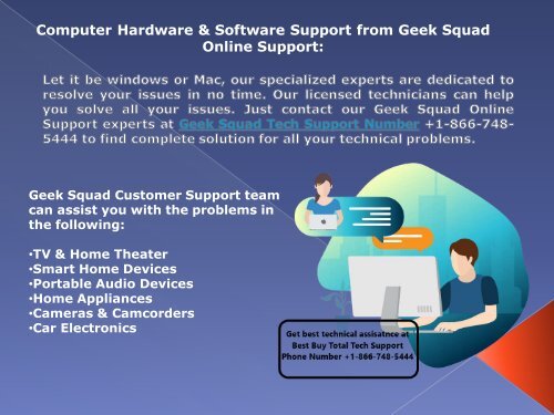 Dial:+1-866-748-5444 to Avail Geek Squad 24/7 Support