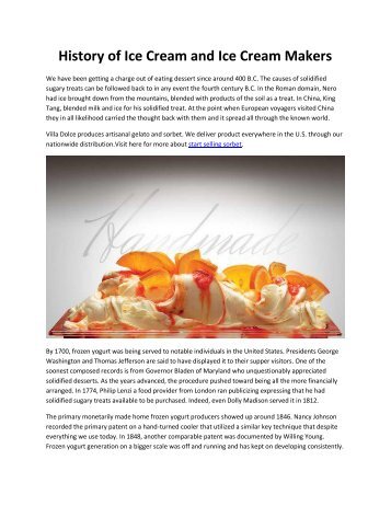 History of Ice Cream and Ice Cream Makers