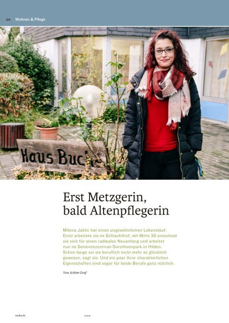 recke:in - Das Magazin der Graf Recke Stiftung Ausgabe 4/2016