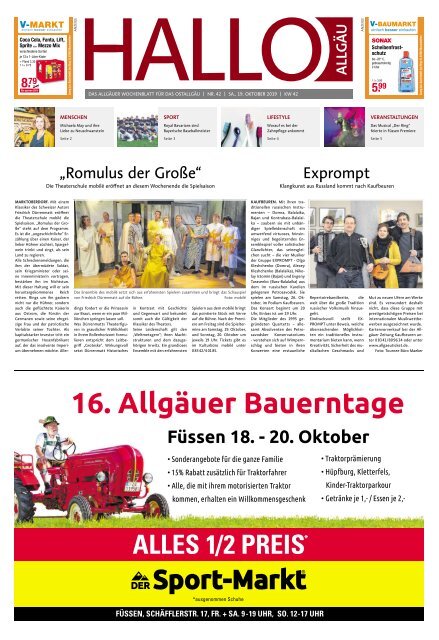 Hallo-Allgäu Kaufbeuren, Ostallgäu vom Samstag, 19.Oktober