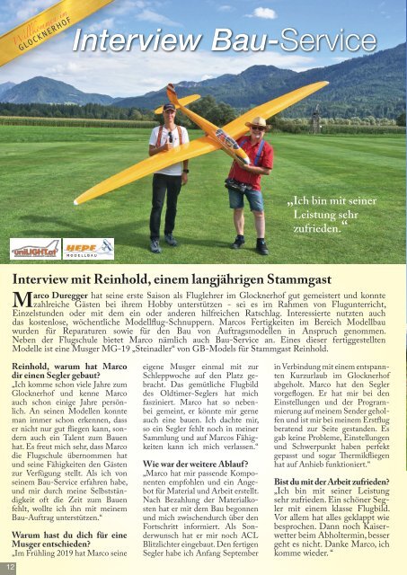 Modellflieger Urlaub 2020 Hotel Glocknerhof, Kärnten