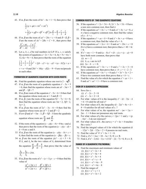 1.Algebra Booster 