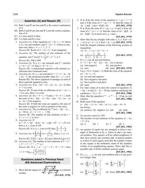 1.Algebra Booster 