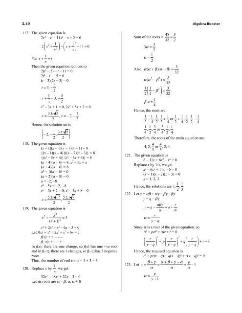 1.Algebra Booster 