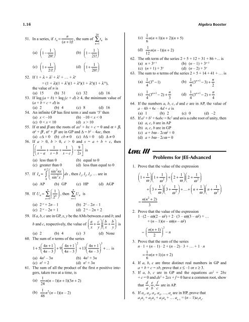 1.Algebra Booster 