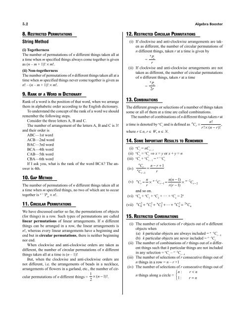 1.Algebra Booster 