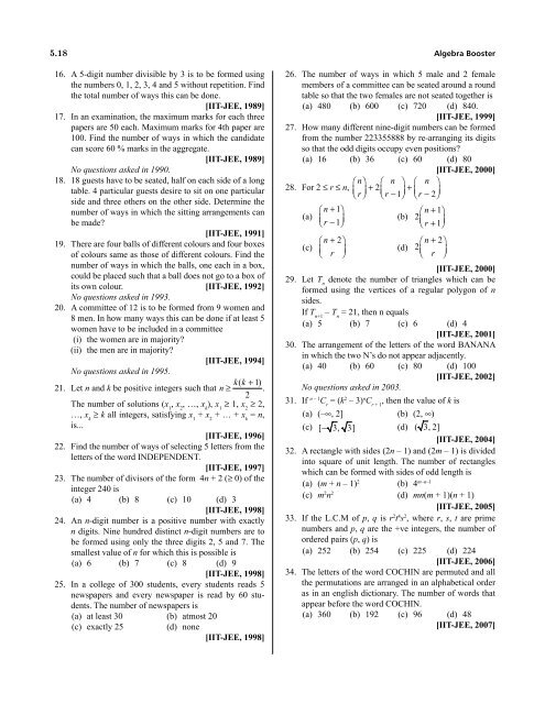 1.Algebra Booster 