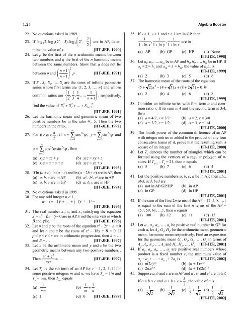 1.Algebra Booster 