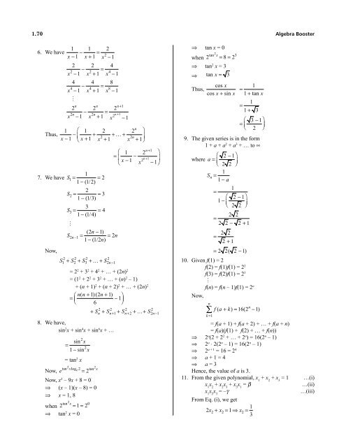 1.Algebra Booster 