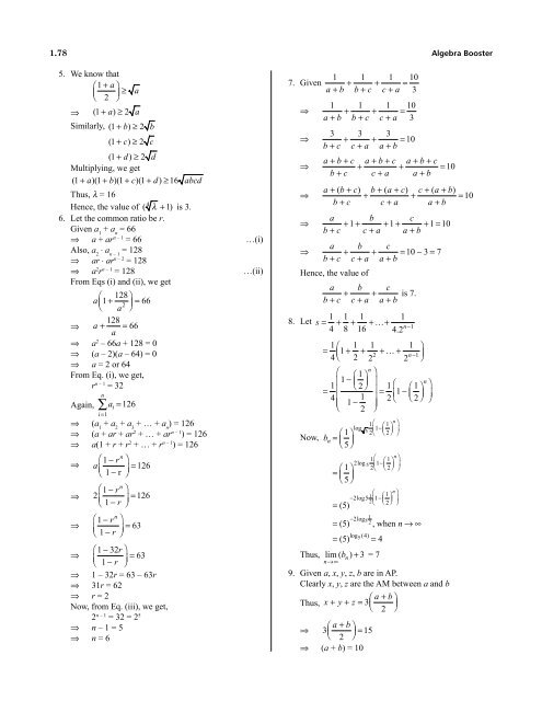 1.Algebra Booster 