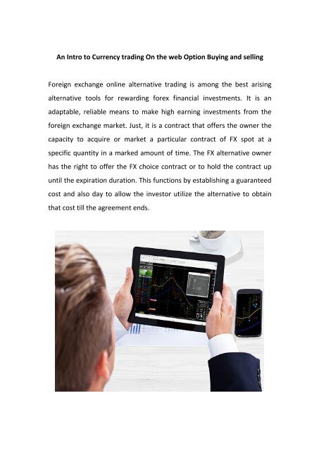 An Intro To Currency Trading On The Web Option Ing And An Intro To Currency Trading On The Web