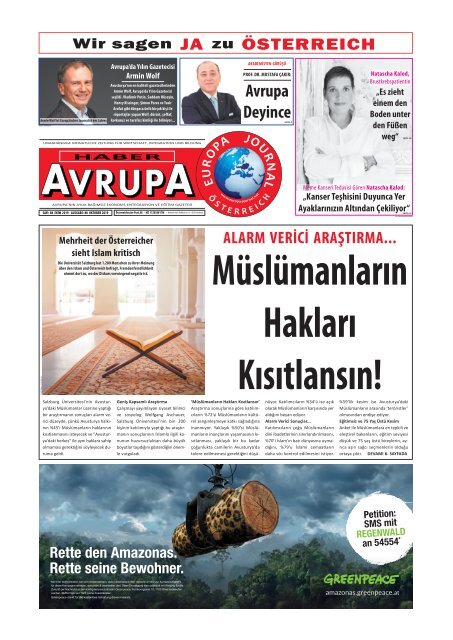 EUROPA JOURNAL - HABER AVRUPA OKTOBER 2019