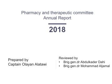 Annual Report pharmacy and theraputic comitte 2018