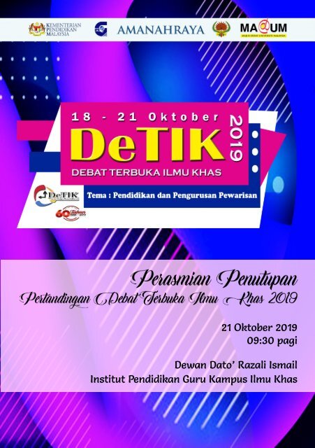 Perasmian Penutupan Detik 2019