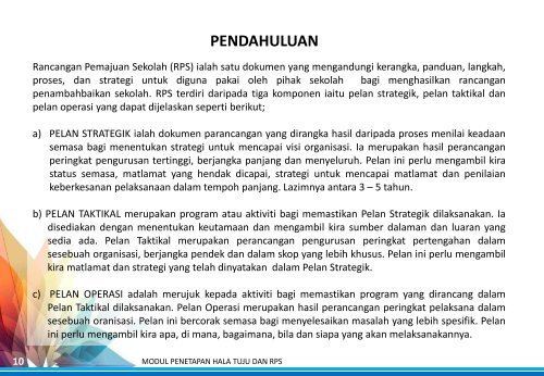 Modul Penetapan Hala Tuju & RPS