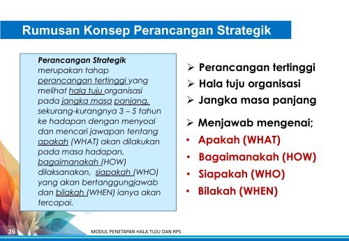 Modul Penetapan Hala Tuju & RPS