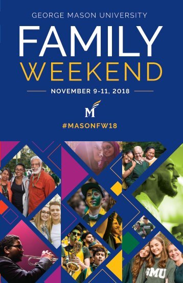 George Mason University – Family Weekend Schedule Booklet, 2018