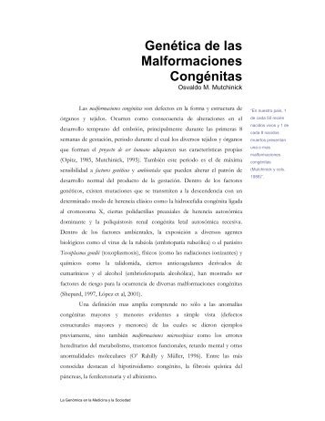 Genética de las Malformaciones congenitas