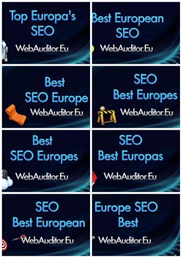 European SEO #WebAuditor.Eu for Best European Online Marketing