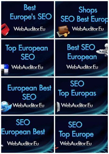 European Search Engine Marketing #WebAuditor.Eu for European InterActive Agencies